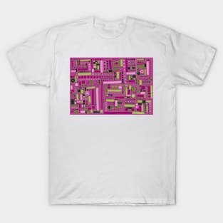 Funky Maze ~ Rose and Lime Green T-Shirt